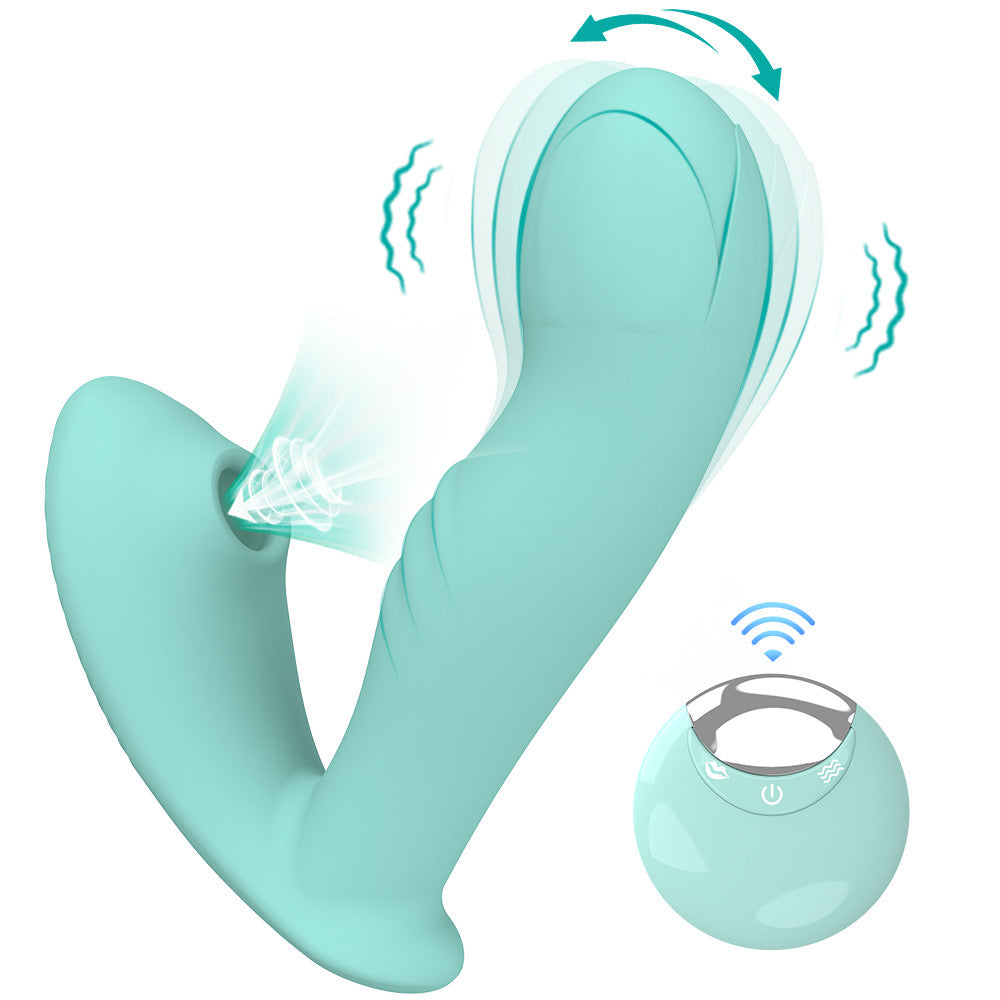 3 IN 1 Flapping & Vibrating & Sucking Wearable G-Spot Vibrator