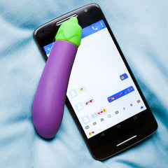 Eggplant Emoji-vibrator with 10 Vibration Discreet and Playful Fun