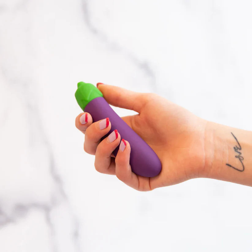 Eggplant Emoji-vibrator with 10 Vibration Discreet and Playful Fun