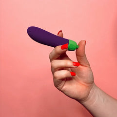 Eggplant Emoji-vibrator with 10 Vibration Discreet and Playful Fun