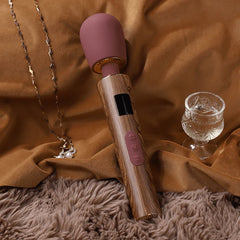 Wood-Textured Wand Massager - Powerful Performance Meets Natural Elegance