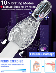 Automatic Sucking Masturbator for Men Real Oral Sex Glans Trainer Penis Massage Male Masturbator Glans Vibrator Toy