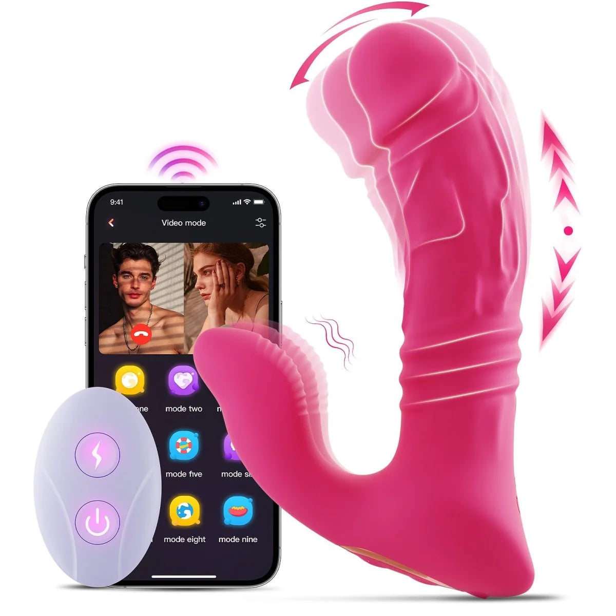 Wearable Thrusting and Vibrating App Control Vibrator