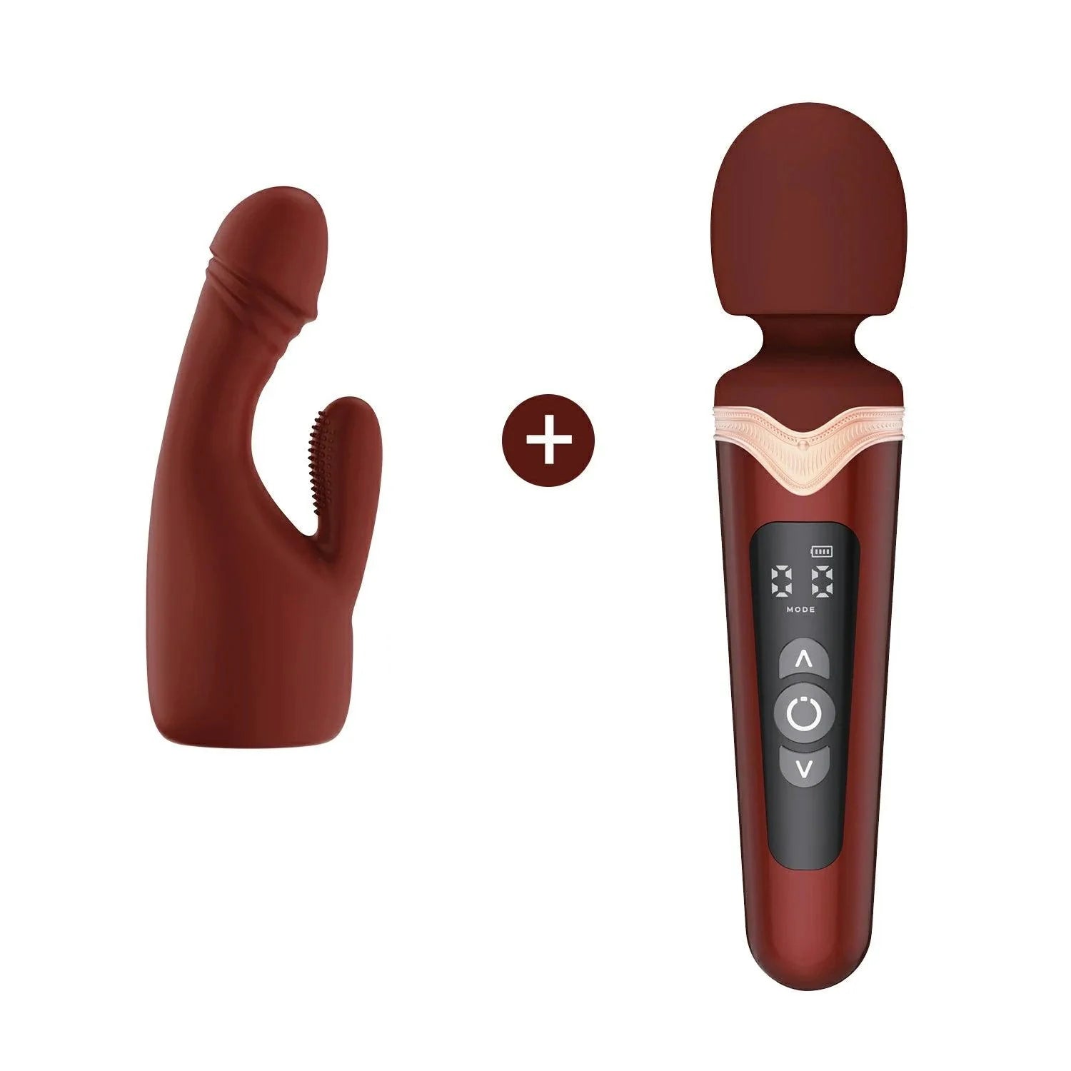 RED - Powerful Wand Massager Woman Vibro and Heating Sexy Toy