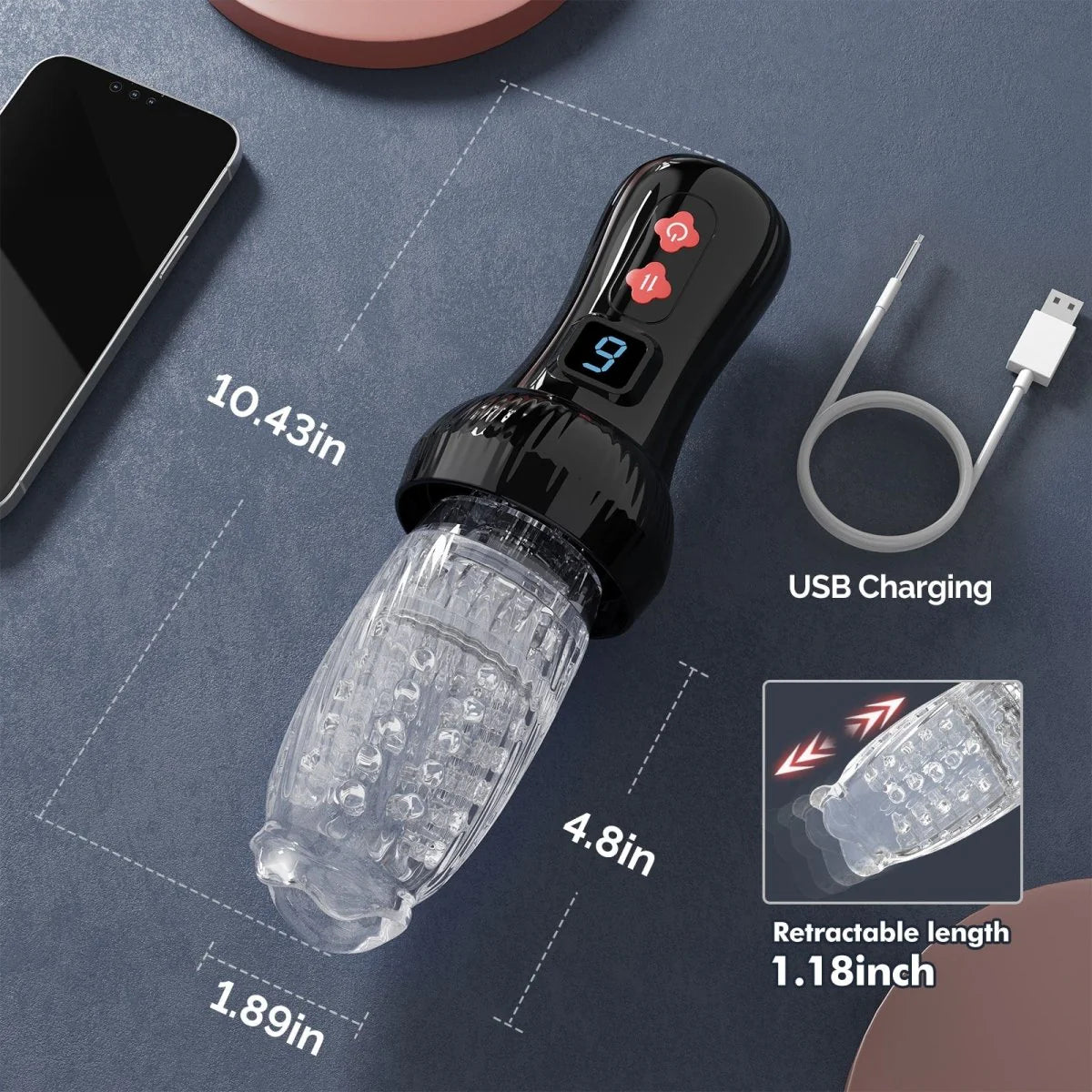 Torch - Upgraded 2 in 1 Auto Thrusting and Rotating Stroker