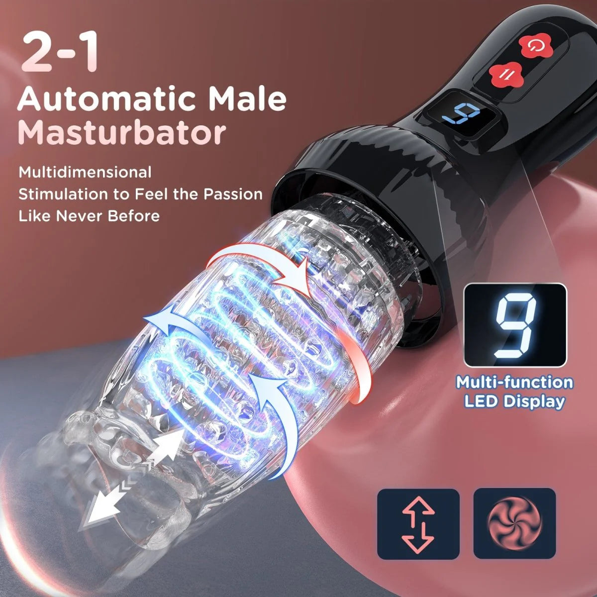 Torch - Upgraded 2 in 1 Auto Thrusting and Rotating Stroker