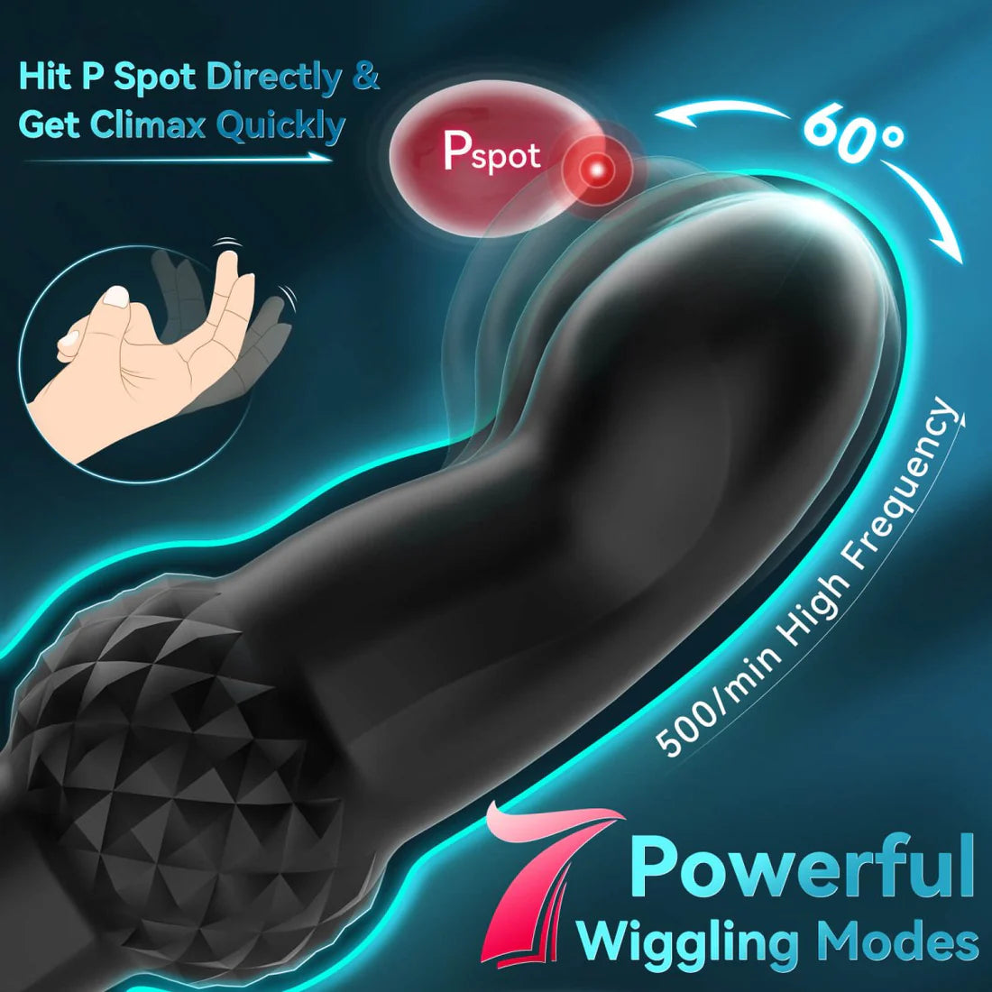 Locker - Wigging and Vibrating Remote Control Anal Toy