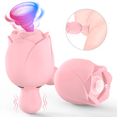 Rose Vibrator With 9 Vibration Clitorial Suction Female Sex Toy