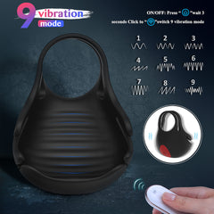 Bigger version - 9-Speed Vibrating Penis Ring with Testicles Teaser